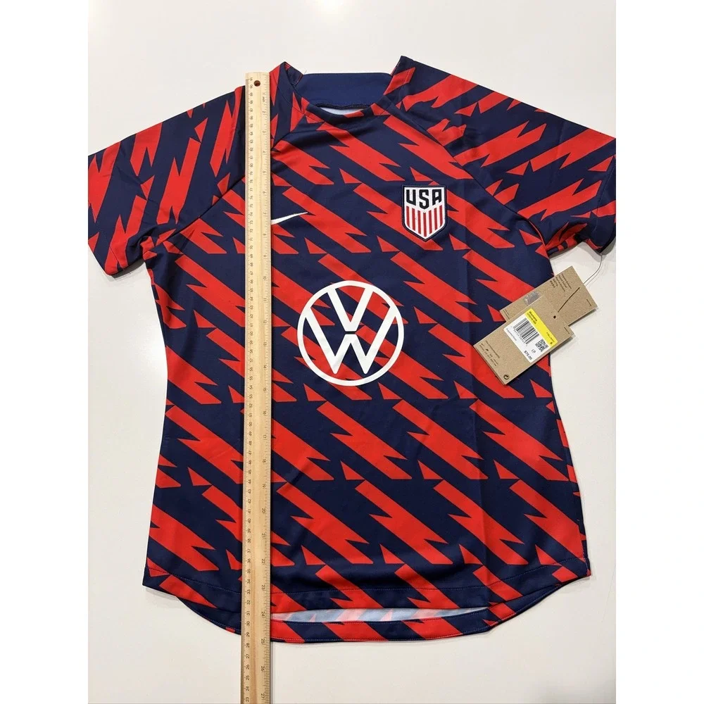 Nike USA Soccer Jersey Womens S Navy Blue Red Dri-FIT DR5046-688